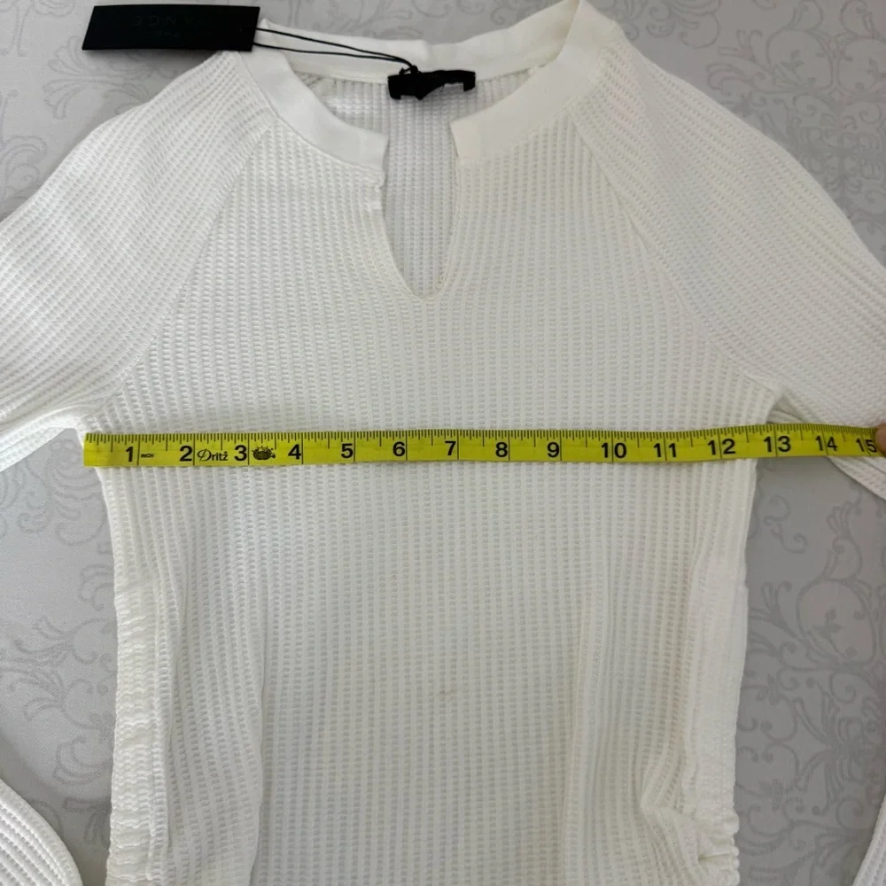 The Range Stark Jumbo Waffle Knit Gathered Slash Long Sleeve Top Size XS - Picture 12 of 13